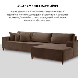 Sofá Grécia 4 lugares com Chaise Bouclê 2,70M - 9