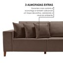 Ver imagem 6 de Sofá Grécia 4 Lugares com Chaise Bouclê 2,70m Yescasa