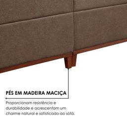 Sofá Grécia 4 lugares com Chaise Bouclê 2,70M - 10
