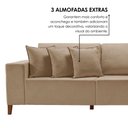 Ver imagem 6 de Sofá Grécia 4 Lugares com Chaise Linho 2,70m Yescasa
