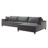 Sofá Grécia 4 lugares com Chaise Veludo 2,70M - 3
