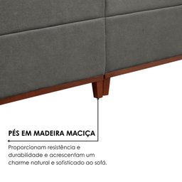 Sofá Grécia 4 lugares com Chaise Bouclê 2,90M - 10