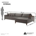 Ver imagem 4 de Sofá Grécia 4 lugares com Chaise Bouclê 2,90M