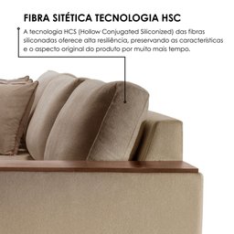 Sofá Grécia 4 lugares com Chaise Linho 2,90M - 7