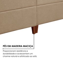 Sofá Grécia 4 lugares com Chaise Linho 2,90M - 10