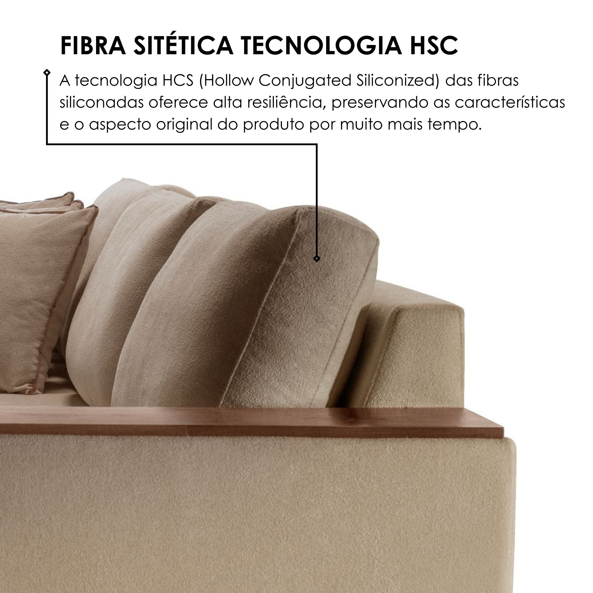 Sofá Grécia 4 lugares com Chaise Linho 2,90M - 7