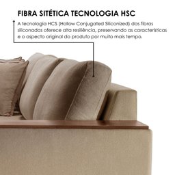 Sofá Grécia 4 lugares com Chaise Linho 2,90M - 7