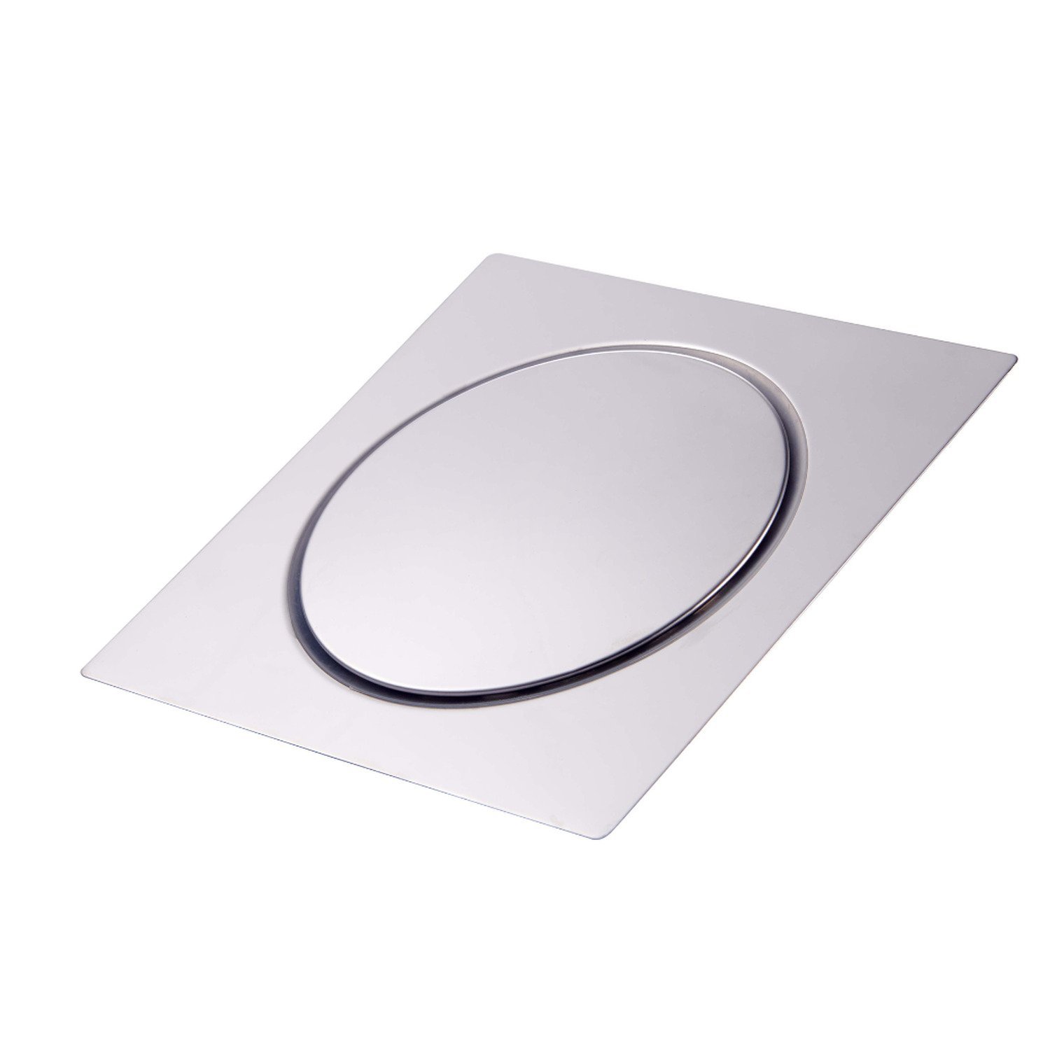 Ralo Click 15x15 Cm Inox Ideal para Uso em Boxes e Chuveiros em Geral Cromada - 3
