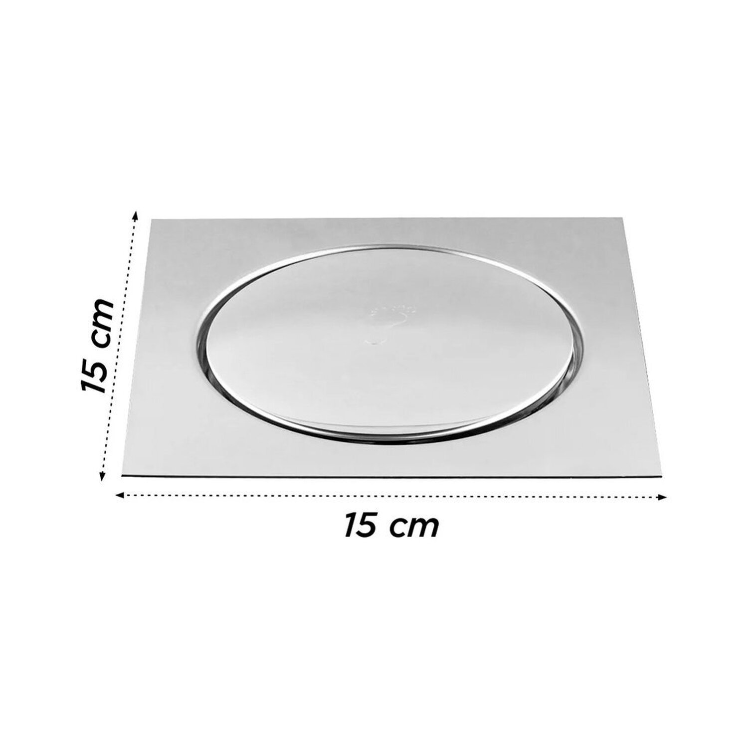 Ralo Click 15x15 Cm Inox Ideal para Uso em Boxes e Chuveiros em Geral Cromada - 4