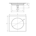 Ver imagem 2 de Ralo Click 15x15 Cm Inox Ideal para Uso em Boxes e Chuveiros em Geral Cromada