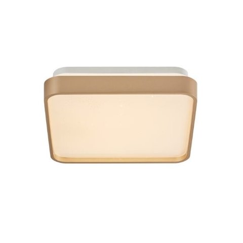 Arandela/plafon Asti - Ouro Fosco - 28x28xh7cm - Led18w - 2700/4100/6500k - 1800lm