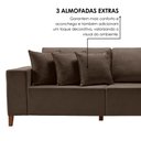 Ver imagem 6 de Sofá Grécia 4 lugares com Chaise Veludo 2,90M