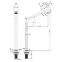 Ver imagem 2 de Torneira Inox Link Bancada Bica Alta Inox Grascan Cinza/Cromado