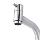 Ver imagem 2 de Torneira Inox Link Bancada Bica Baixa Inox Grascan Cinza/Cromado