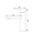 Ver imagem 4 de Torneira Luxo Inox Lavatório Bancada Baixa Monocomando Escovado Inox Cinza Grascan