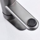 Ver imagem 5 de Torneira Luxo Inox Lavatório Bancada Baixa Monocomando Escovado Inox Cinza Grascan