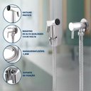 Ver imagem 4 de Kit Ducha Higiência Linha Metal 1/4 de Volta Metal Cinza/Cromado