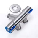 Ver imagem 5 de Registro Duplo para Ducha para Lavatório Inox Escovado Inox Grascan Cinza/Cromado