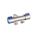 Ver imagem 3 de Registro Duplo para Ducha para Lavatório Inox Escovado Inox Grascan Cinza/Cromado