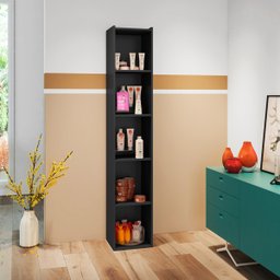 Estante Livreiro Janaina 4 Prateleiras Preto Ajl Móveis - 3
