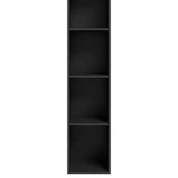 Estante Livreiro Janaina 4 Prateleiras Preto Ajl Móveis - 2