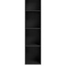 Estante Livreiro Janaina 4 Prateleiras Preto Ajl Móveis - 2