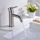 Ver imagem 4 de Torneira Inox Lavatório Bancada Baixa Monocomando Escovado Inox , Grascan Cinza