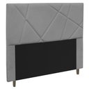 Ver imagem 1 de Cabeceira Cama Box Solteiro Mali 90Cm Suede Cinza - Abmaza