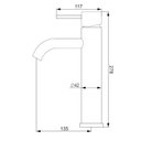 Ver imagem 2 de Torneira Inox Lavatório Bancada Alta Monocomando Inox Grascan Cinza/Cromado