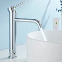 Ver imagem 1 de Torneira Inox Lavatório Bancada Alta Monocomando Inox Grascan Cinza/Cromado