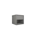 Ver imagem 3 de Mesa de Cabeceira Suspensa com 1 Gaveta e 1 Nicho 100% Mdf Plancasa:cinza Cristal