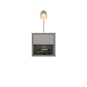 Ver imagem 1 de Mesa de Cabeceira Suspensa com 1 Gaveta e 1 Nicho 100% Mdf Plancasa:cinza Cristal