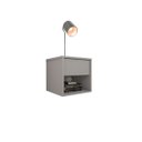 Ver imagem 5 de Mesa de Cabeceira Suspensa com 1 Gaveta e 1 Nicho 100% Mdf Plancasa:cinza Cristal