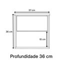 Ver imagem 6 de Mesa de Cabeceira Suspensa com 1 Gaveta e 1 Nicho 100% Mdf Plancasa:cinza Cristal
