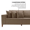 Ver imagem 6 de Sofá Grécia 4 Lugares com Chaise Veludo 2,90m Yescasa