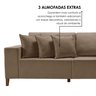Sofá Grécia 4 lugares com Chaise Veludo 2,90M - 6