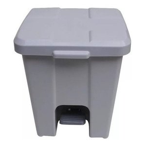 Cesto Quadrado Com Pedal 15 Litros P15:Cinza