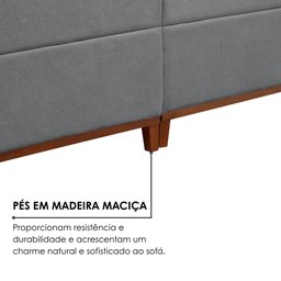 Sofá Grécia 4 lugares com Chaise Veludo 2,90M - 10