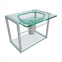 Ver imagem 1 de Lavabo para Banheiro Alumi 58,5cm x 40cm x 38,5cm Cinza/Silver