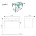 Ver imagem 2 de Lavabo para Banheiro Alumi 58,5cm X 40cm X 38,5cm