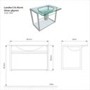 Ver imagem 2 de Lavabo para Banheiro Alumi 58,5cm x 40cm x 38,5cm Cinza/Silver