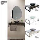 Ver imagem 5 de Lavabo em Porcelanato Esparta 71,2cm x 28,0cm x 43,0cm Preto/Nero