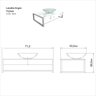Lavabo em Porcelanato Argos 71,2cm X 28cm X 43,0cm - 2