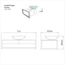 Ver imagem 2 de Lavabo em Porcelanato Argos 71,2cm X 28cm X 43,0cm