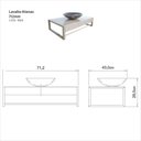 Ver imagem 3 de Lavabo em Porcelanato Atenas 71,2cm X 43,0cm X 28,0cm