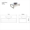 Lavabo em Porcelanato Atenas 71,2cm X 43,0cm X 28,0cm - 3
