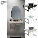 Ver imagem 5 de Lavabo em Porcelanato Atenas 71,2cm x 43,0cm x 28,0cm Bege/Marmo