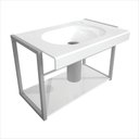 Ver imagem 1 de Lavabo para Banheiro Chelles 66cm x 44,5cm x 38,5cm Branco
