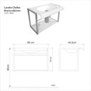 Ver imagem 2 de Lavabo para Banheiro Chelles 66cm x 44,5cm x 38,5cm Branco