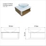 Lavabo para Banheiro Cris Wood 50,5cm X 47,0cm X 31,1cm - 2